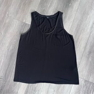White House Black Market Black Tank Top with Pocket Large